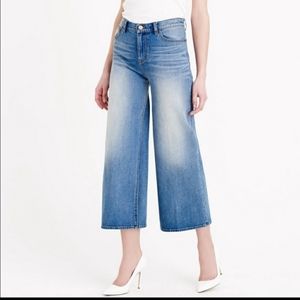 j. crew rayner wide leg crescent wash jean…